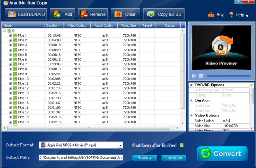 any blu-ray copy loads movie