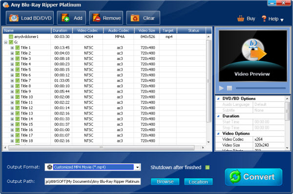 screenshot of any blu-ray ripper platinum