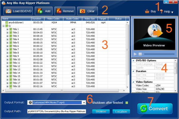 loading files by any blu-ray ripper platinum