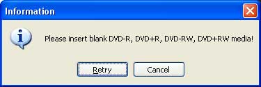 insert blank DVD-R