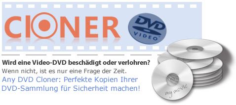 Any DVD Cloner Software macht Kopien der verschlüsselten DVD-Filme