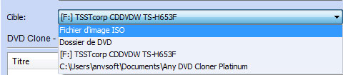 choisir format de sortie pour copier DVD
